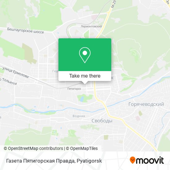 Газета Пятигорская Правда map