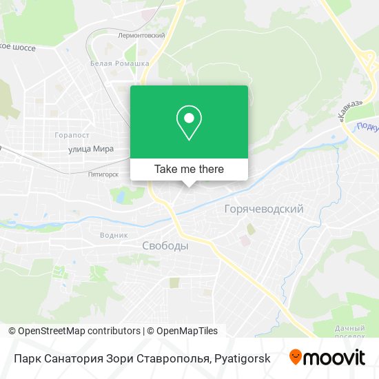 Парк Санатория Зори Ставрополья map