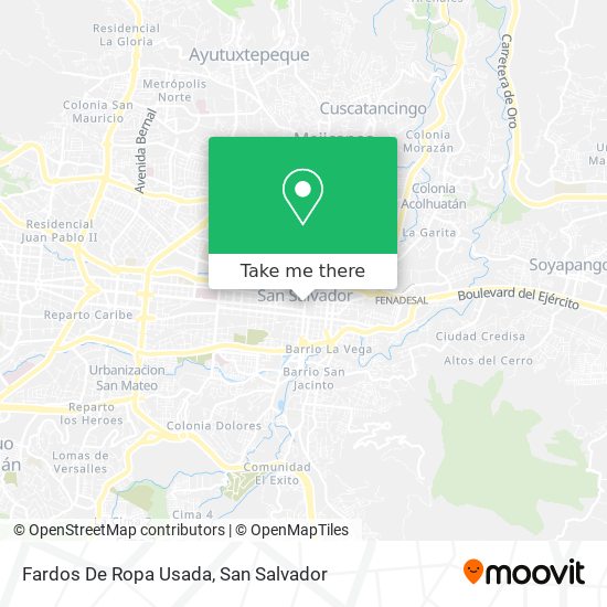 How to get to Fardos De Ropa Usada San Salvador by Bus?