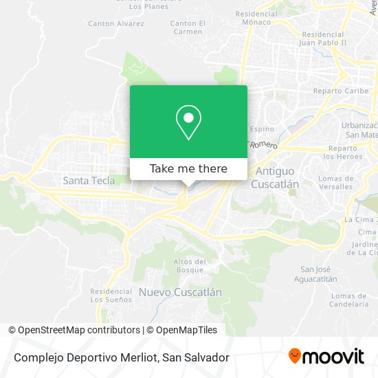 Complejo Deportivo Merliot map