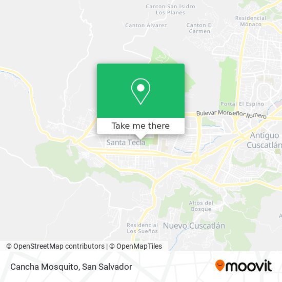 Cancha Mosquito map