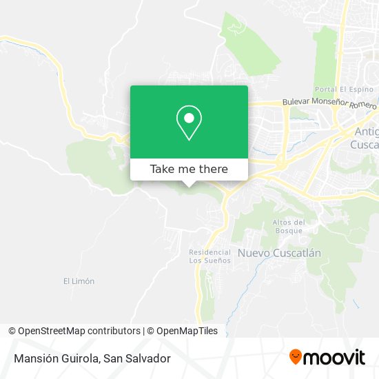 How to get to Mansión Guirola in Nueva San Salvador by Bus?