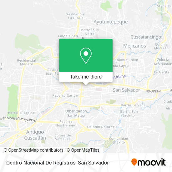 Mapa de Centro Nacional De Registros