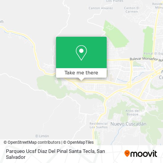 Parqueo Ucsf Diaz Del Pinal Santa Tecla map