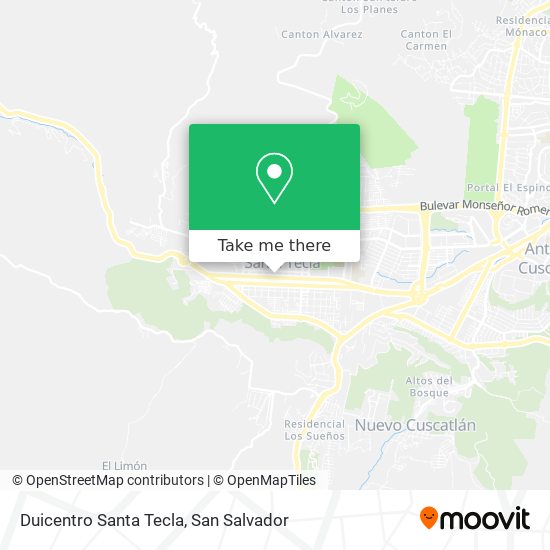 Duicentro Santa Tecla map