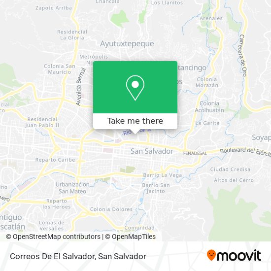 Correos De El Salvador map