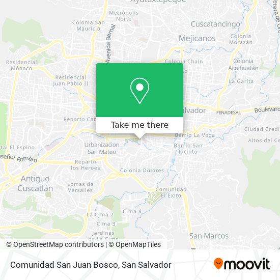 Comunidad San Juan Bosco map