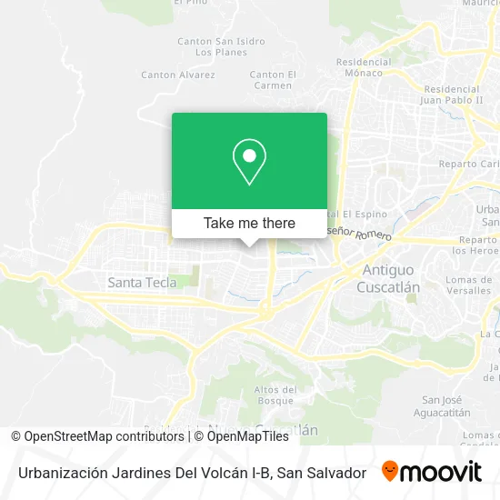 Mapa de Urbanización Jardines Del Volcán I-B