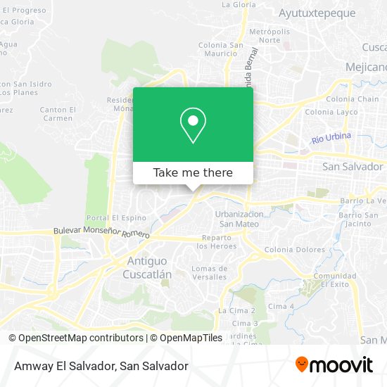 Amway El Salvador map