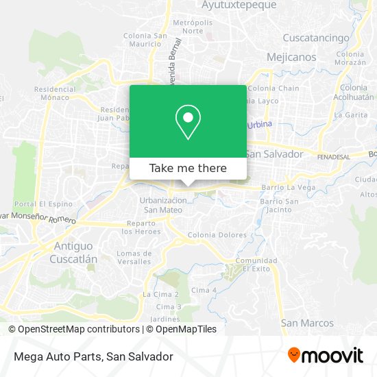 Mega Auto Parts map