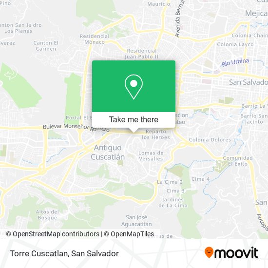 Torre Cuscatlan map