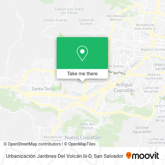Mapa de Urbanización Jardines Del Volcán Iii-D
