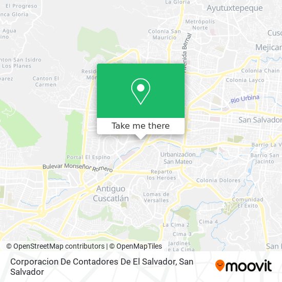 Corporacion De Contadores De El Salvador map