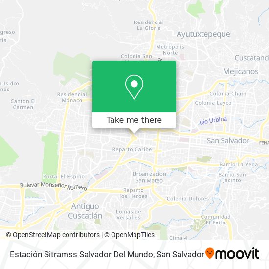 Estación Sitramss Salvador Del Mundo map