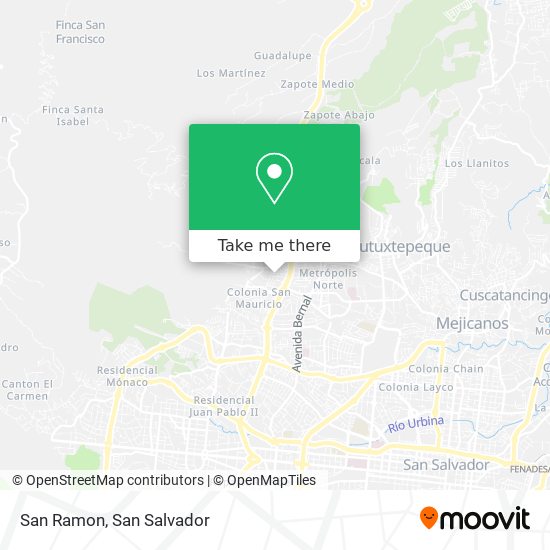 San Ramon map