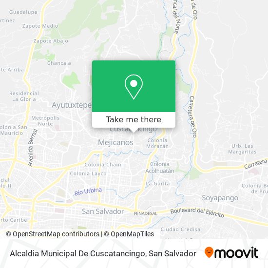 Mapa de Alcaldia Municipal De Cuscatancingo