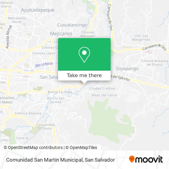 Mapa de Comunidad San Martín Municipal