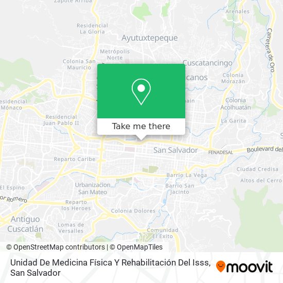 Unidad De Medicina Física Y Rehabilitación Del Isss map