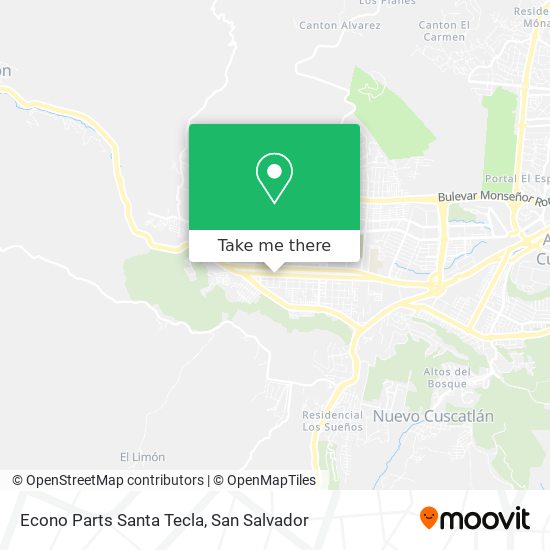 Econo Parts Santa Tecla map