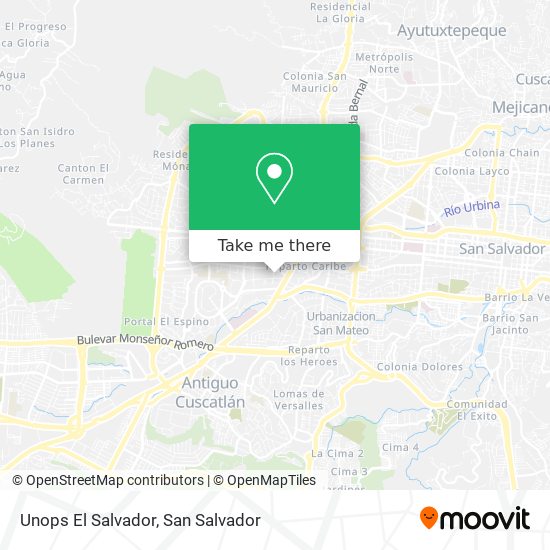 Mapa de Unops El Salvador