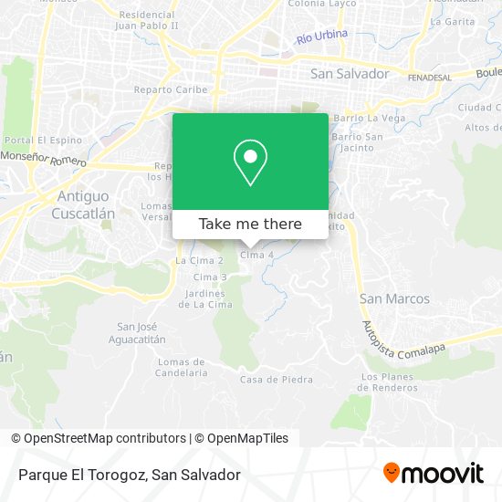 Parque El Torogoz map