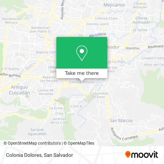 Colonia Dolores map