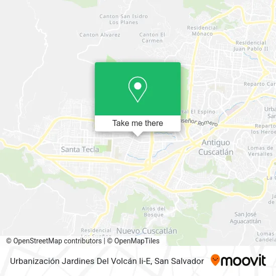 Mapa de Urbanización Jardines Del Volcán Ii-E