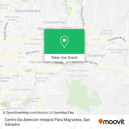 Centro De Atención Integral Para Migrantes map