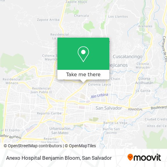 Anexo Hospital Benjamin Bloom map