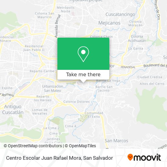 Mapa de Centro Escolar Juan Rafael Mora