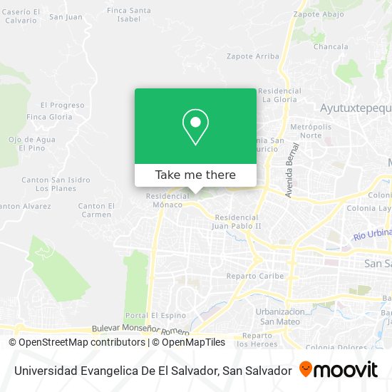 Universidad Evangelica De El Salvador map