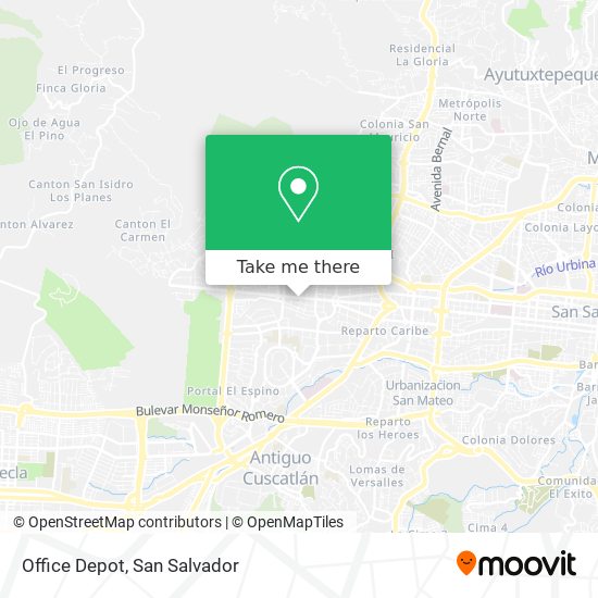 How to get to Office Depot in San Salvador by Bus?