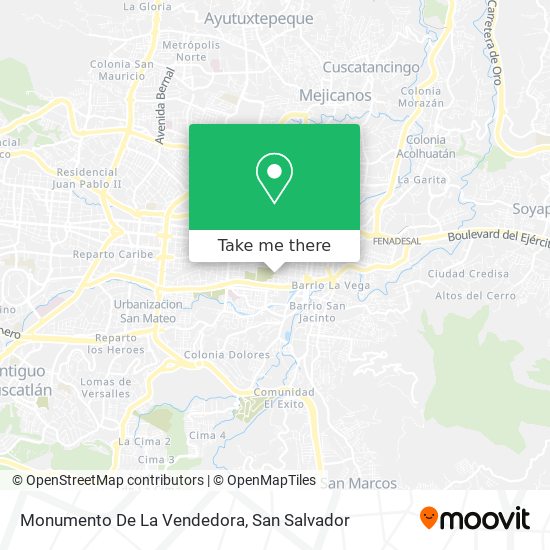 Mapa de Monumento De La Vendedora