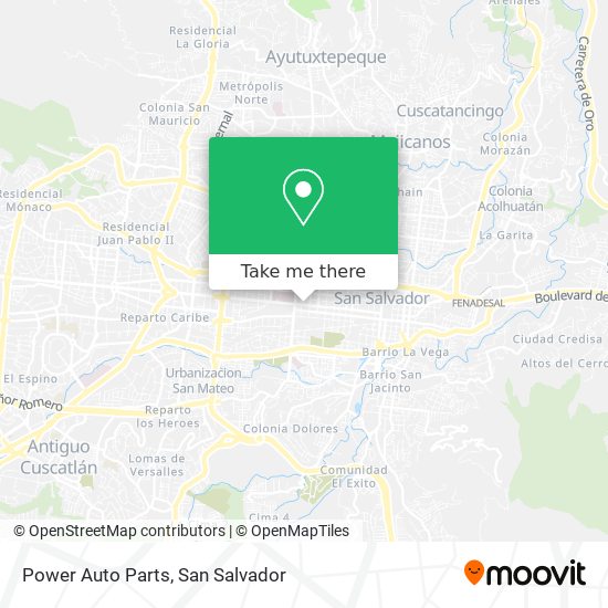 Mapa de Power Auto Parts