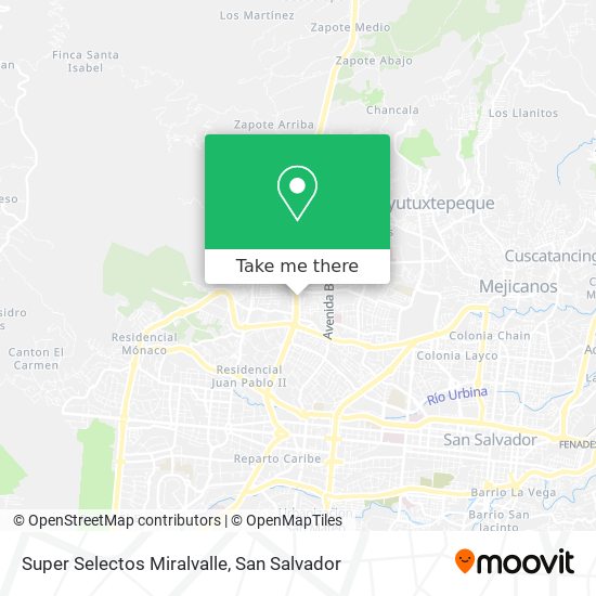 Super Selectos Miralvalle map