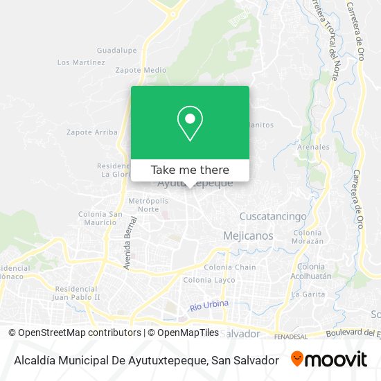 Mapa de Alcaldía Municipal De Ayutuxtepeque