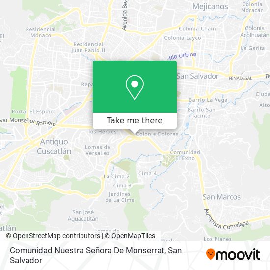 Comunidad Nuestra Señora De Monserrat map