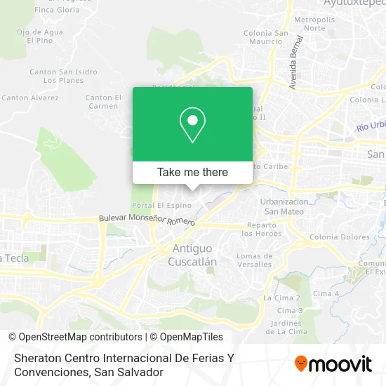 Sheraton Centro Internacional De Ferias Y Convenciones map