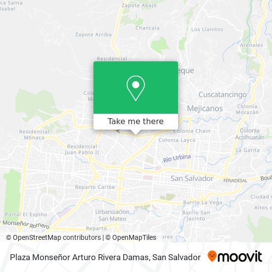 Mapa de Plaza Monseñor Arturo Rivera Damas