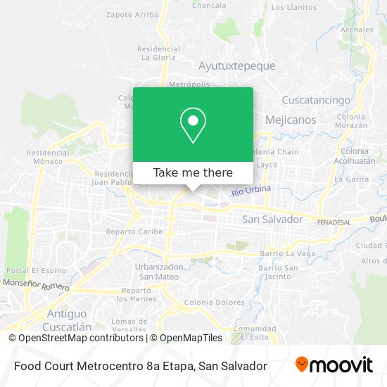Food Court Metrocentro 8a Etapa map