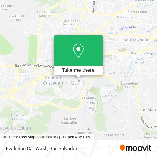 Evolution Car Wash map
