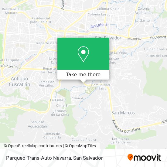 Parqueo Trans-Auto Navarra map