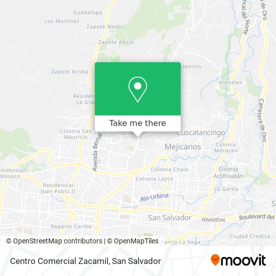 Centro Comercial Zacamil map