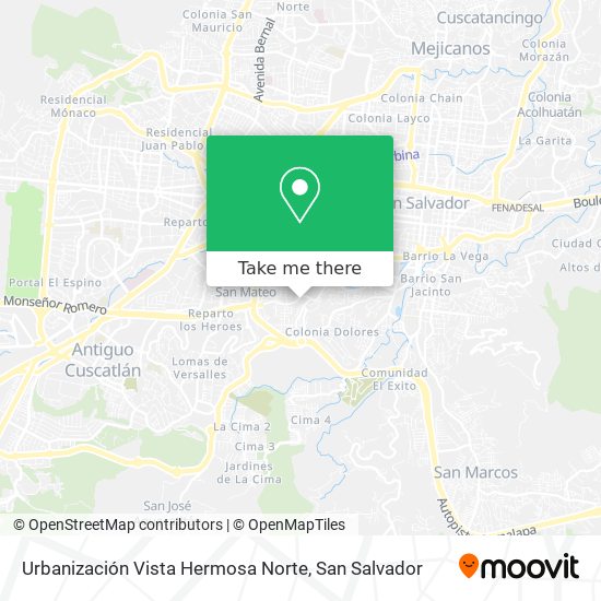 Urbanización Vista Hermosa Norte map