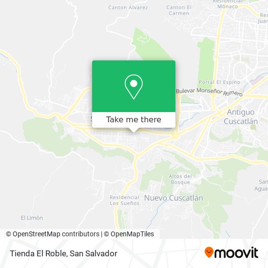 Mapa de Tienda El Roble