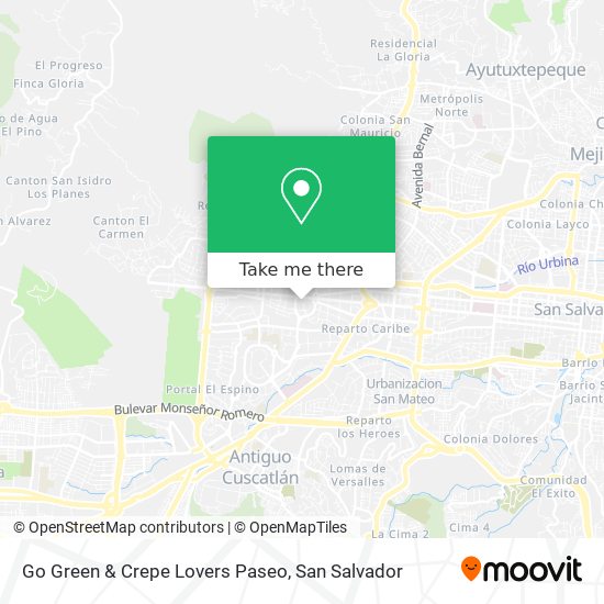 Mapa de Go Green & Crepe Lovers Paseo