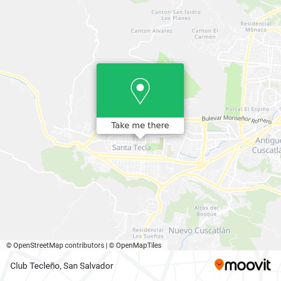 Club Tecleño map