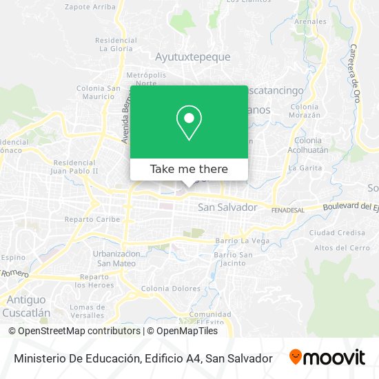 Ministerio De Educación, Edificio A4 map