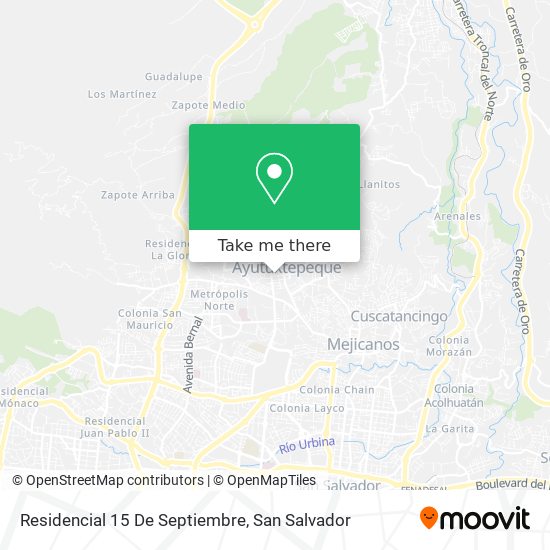 Residencial 15 De Septiembre map