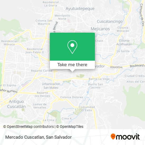 Mercado Cuscatlan map